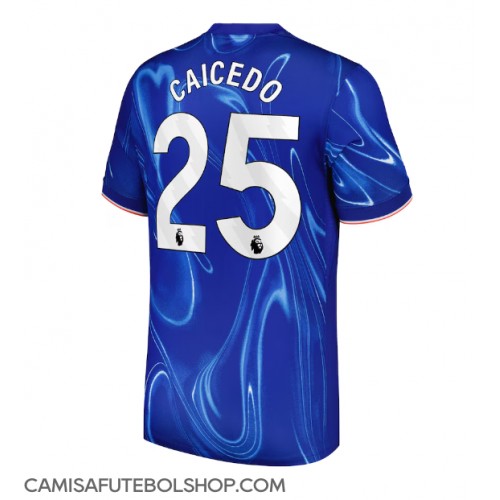 Camisa de time de futebol Chelsea Moises Caicedo #25 Replicas 1º Equipamento 2024-25 Manga Curta